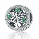 Talisman argint Crystal Green Tree